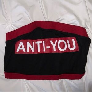 Cute “Anti-You”  crop top! 🔥